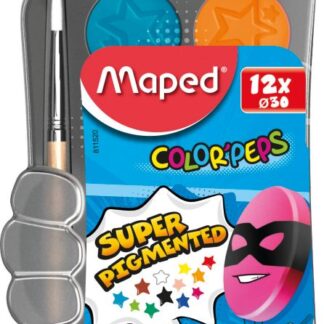 Vesivärit Maped 30mm 12 väriä + sivellin