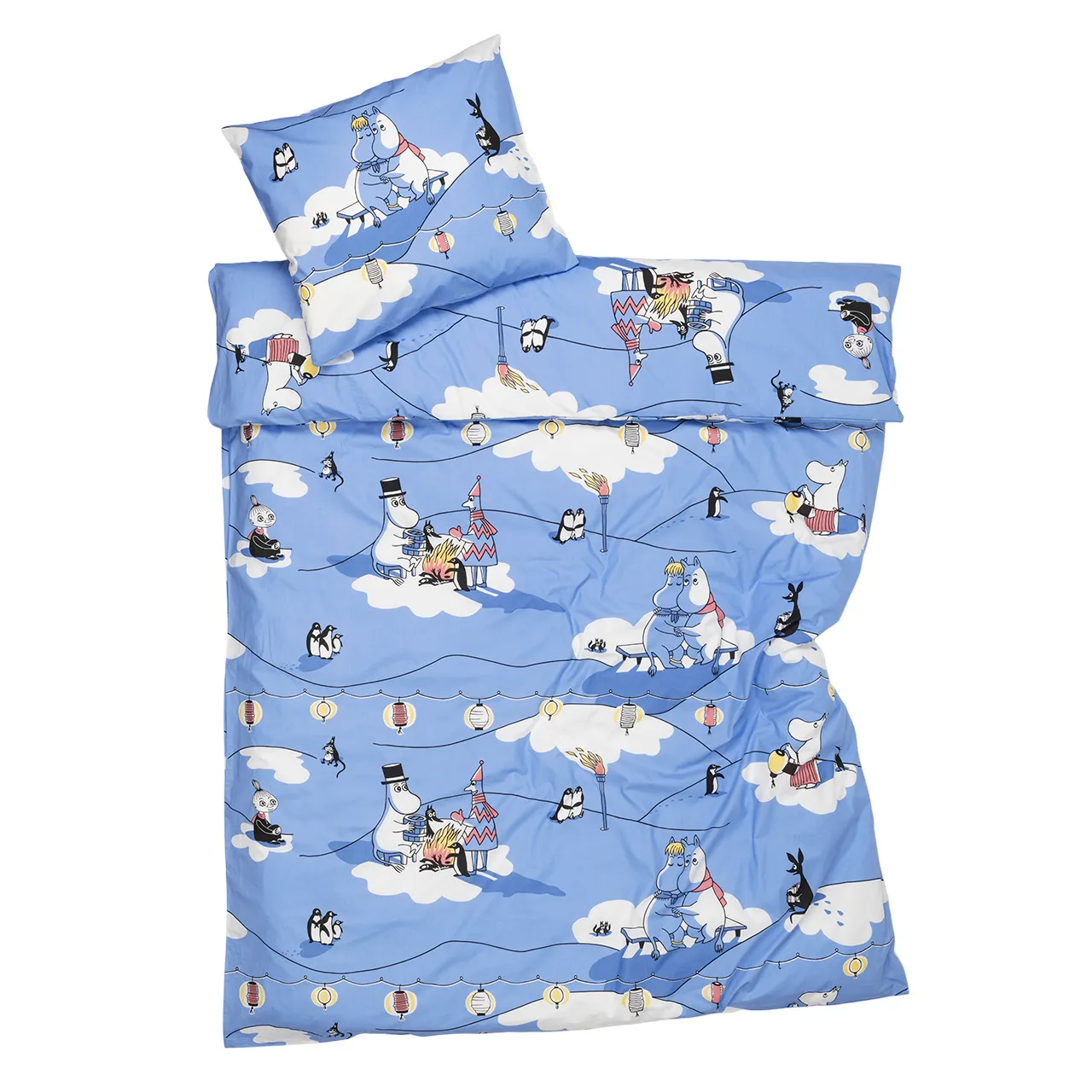 Muumi pussilakana 150x210cm Talvinuotio