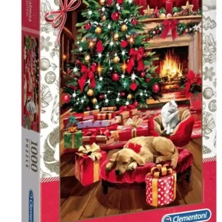 Palapeli 1000 palaa joulukuusi ja lahjat Clementoni