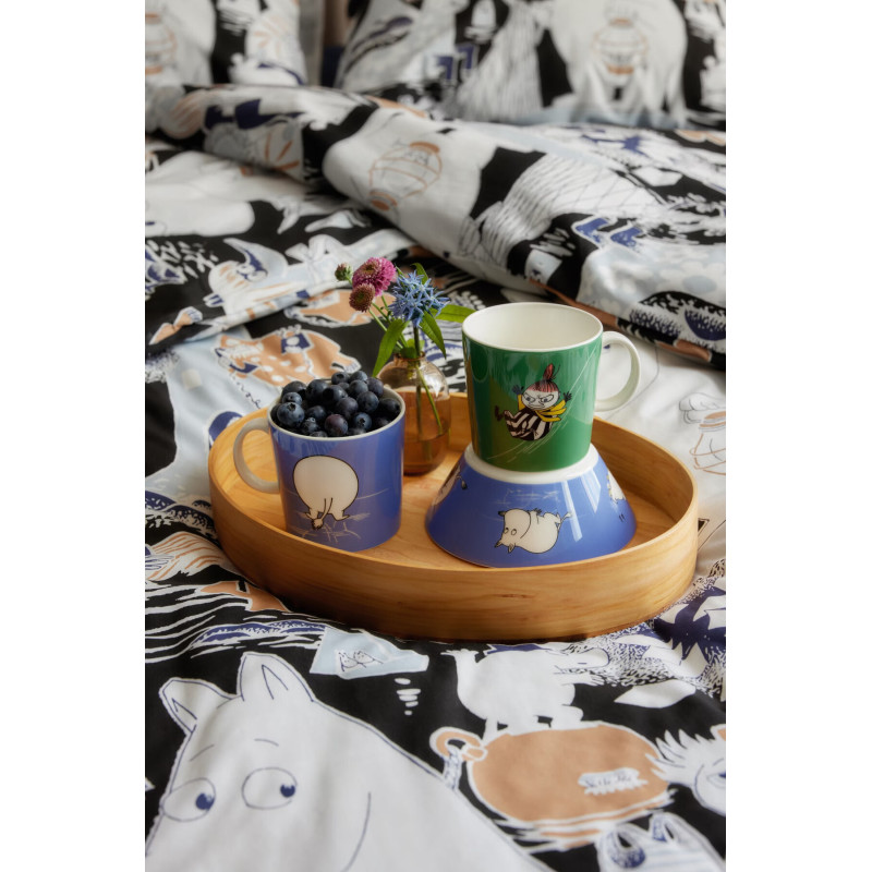 Muumin pussilakana 150x210cm Sarjakuva musta - Image 2