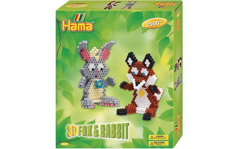 Hama -3D Kettu ja Jänis, 2500 kpl