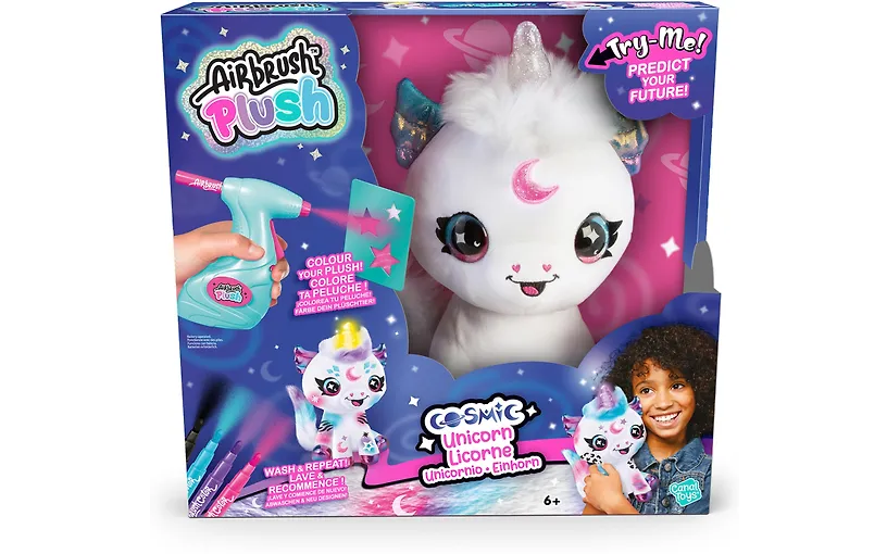 Airbrush Plush -pehmohahmo, Cosmic Unicorn - Image 2