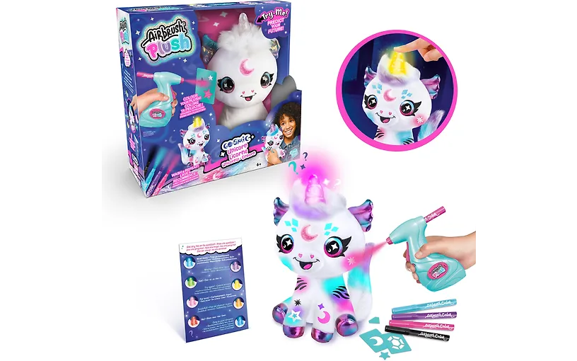 Airbrush Plush -pehmohahmo, Cosmic Unicorn - Image 4