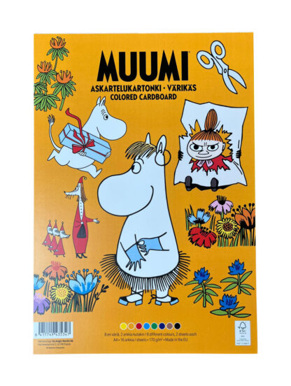 Askartelukartonki Muumi värikäs A4/16 arkkia